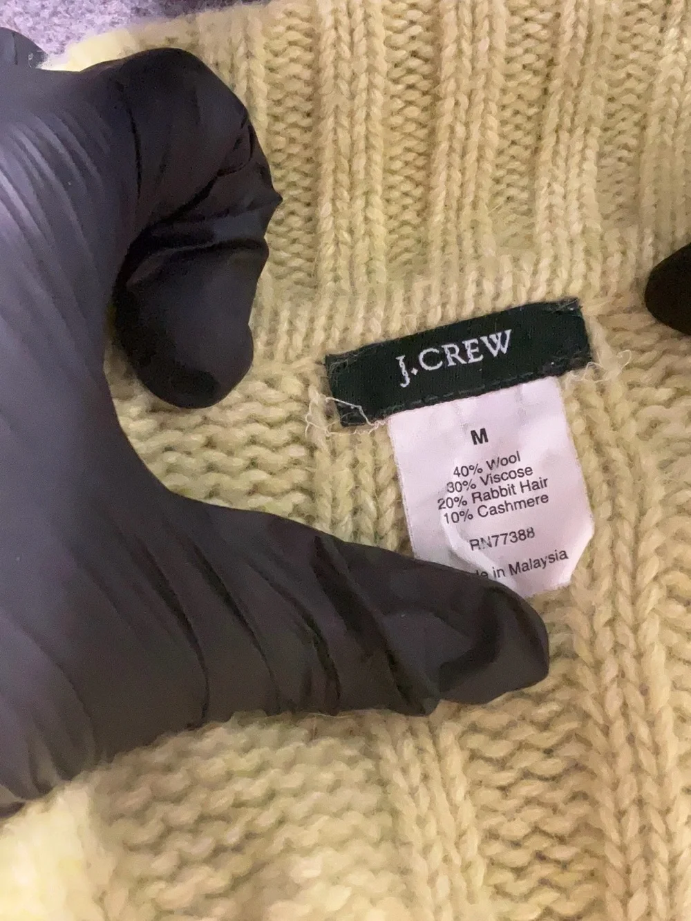 J. Crew Light Green Cable Knit Button-Front Cardigan